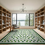 Green Shamrock Scatter Area Rug