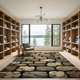 Weathered Stone Wall Area Rug
