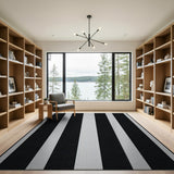 Bold Black White Striped No. 4 Area Rug