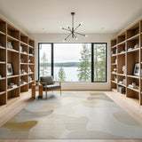 Beige and Neutral Abstract Beige Neutral Area Rug