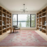 Blush Pink Floral Vintage No. 4 Area Rug