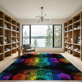 Rainbow Medallion Floral Area Rug