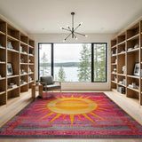 Vibrant Sunburst Heritage Area Rug