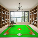 Playful Baseball Field Kids Area Rug