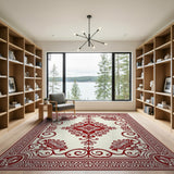 Ornate Red Persian Medallion No. 5 Area Rug