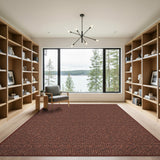 Brown Textured Rustic Area Rug