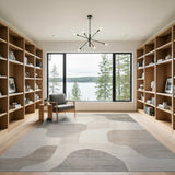 Beige and Neutral Beige Neutral Abstract Organic Shapes Rug