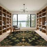 Southwestern Cactus Mandala Area Rug