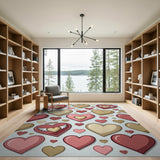 Playful Winged Hearts Area Rug