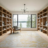 Abstract Area Golden Swirl Abstract Area Rug