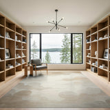 Ethereal Beige Clouds Abstract Area Rug