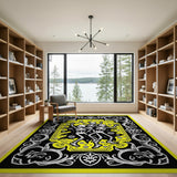 Dancing Skeletons Floral Area Rug