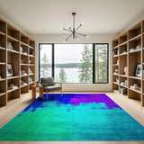 Vibrant Multi-Color Abstract Brushstroke Area Rug