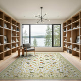 Vintage Butterfly Garden Area Rug