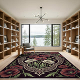 Crimson Poppy Persian Area Rug