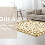 Ultra Soft Area Rug, Non Slip, Stain Resistant, Washable Area Rugs for Living Room, Bedroom, Charming Vintage Floral Design(Beige)