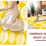 Ultra Soft Area Rug, Non Slip, Stain Resistant, Washable Area Rugs for Living Room, Bedroom, Bright Cheerful Coastal Touch(Yellow)