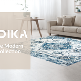 Light Blue Vintage Geometric Design(White)