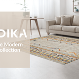 Ultra Soft Area Rug, Non Slip, Stain Resistant, Washable Area Rugs for Living Room, Bedroom, Chic Neutral Braided Visual Harmony(Gray)