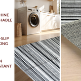 Ultra Soft Area Rug, Non Slip, Stain Resistant, Washable Area Rugs for Living Room, Bedroom, Monochrome Marvel: Black and White Striped Washable Area Rug(Black)