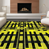 Ultra Soft Area Rug, Non Slip, Stain Resistant, Washable Area Rugs for Living Room, Bedroom, Rustic Warm Animal Print(Yellow)
