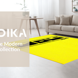 Ultra Soft Area Rug, Non Slip, Stain Resistant, Washable Area Rugs for Living Room, Bedroom, Chic Playful Phrase Aesthetic(Yellow)