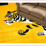 Ultra Soft Area Rug, Non Slip, Stain Resistant, Washable Area Rugs for Living Room, Bedroom, Yellow Black Tiger Area Rug for Boho Home Decor(Yellow)