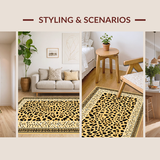Ultra Soft Area Rug, Non Slip, Stain Resistant, Washable Area Rugs for Living Room, Bedroom, Minimalist Earthy Animal Style(Beige)