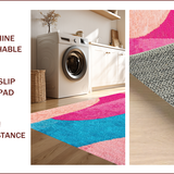 Ultra Soft Area Rug, Non Slip, Stain Resistant, Washable Area Rugs for Living Room, Bedroom, Modern Boho Living Room Washable Area Carpet(Pink)