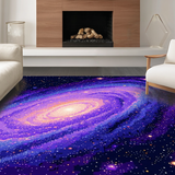 Ultra Soft Area Rug, Non Slip, Stain Resistant, Washable Area Rugs for Living Room, Bedroom, Radiant Colorful Constellation Layout(Purple)