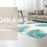 Ultra Soft Area Rug, Non Slip, Stain Resistant, Washable Area Rugs for Living Room, Bedroom, Stylish Coastal Inspired Leaf Print(Beige)