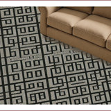 Elegant Black and Ivory Geometric Harmony(Black)