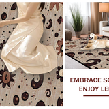 Ultra Soft Area Rug, Non Slip, Stain Resistant, Washable Area Rugs for Living Room, Bedroom, Gothic Playful Design Elements(Brown)