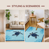 Charming Nautical Welcome Mat(Blue)