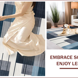 Ultra Soft Area Rug, Non Slip, Stain Resistant, Washable Area Rugs for Living Room, Bedroom, Elegant Modern Abstract Aesthetic(Gray)
