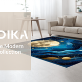 Ultra Soft Area Rug, Non Slip, Stain Resistant, Washable Area Rugs for Living Room, Bedroom, Enchanting Celestial Harmony Visuals(Blue)