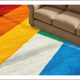 Ultra Soft Area Rug, Non Slip, Stain Resistant, Washable Area Rugs for Living Room, Bedroom, Abstract Geometric Black and White Bedroom Rug(Yellow)