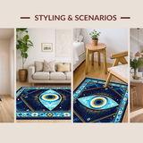 Ethnic Blue Toned Medallion Design(Blue)