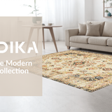 Contemporary Striped Floral Aesthetic(Beige)