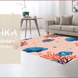 Ultra Soft Area Rug, Non Slip, Stain Resistant, Washable Area Rugs for Living Room, Bedroom, Soft Ocean Inspired Entryway Rug for Modern Homes(Pink)