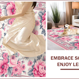 Ultra Soft Area Rug, Non Slip, Stain Resistant, Washable Area Rugs for Living Room, Bedroom, Vintage Faux Wool(Pink)