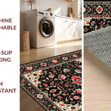 Eclectic Dark Floral Tapestry(Black)