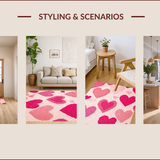 Ultra Soft Area Rug, Non Slip, Stain Resistant, Washable Area Rugs for Living Room, Bedroom, Cute Pink Absorbent Toilet Floor Mat for Dorms(Pink)