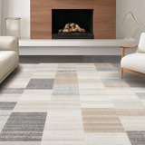 Elegant Color Block Geometric Arrangement(Beige)