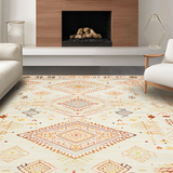 Neutral Toned Distressed Lattice Design(Ivory)