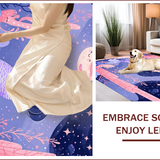 Ultra Soft Area Rug, Non Slip, Stain Resistant, Washable Area Rugs for Living Room, Bedroom, Delicate Plush Oceanic Dreamscape(Purple)