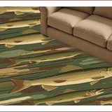 Ultra Soft Area Rug, Non Slip, Stain Resistant, Washable Area Rugs for Living Room, Bedroom, Earthy Toned Pike Imagery(Brown)