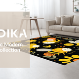 Ultra Soft Area Rug, Non Slip, Stain Resistant, Washable Area Rugs for Living Room, Bedroom, Cute Nature-Themed Decorative Piece(Yellow)