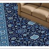Ultra Soft Area Rug, Non Slip, Stain Resistant, Washable Area Rugs for Living Room, Bedroom, Soft Traditional Navy Blue Prayer Rug(Blue)