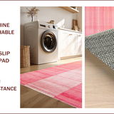 Ultra Soft Area Rug, Non Slip, Stain Resistant, Washable Area Rugs for Living Room, Bedroom, Minimalist Pastel Girls Bedroom Carpet(Pink)